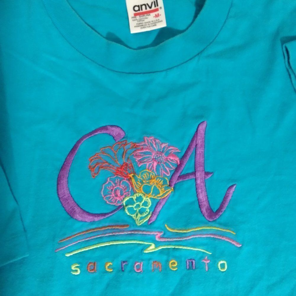 Vintage Sacramento California Embroidered T-Shirt
